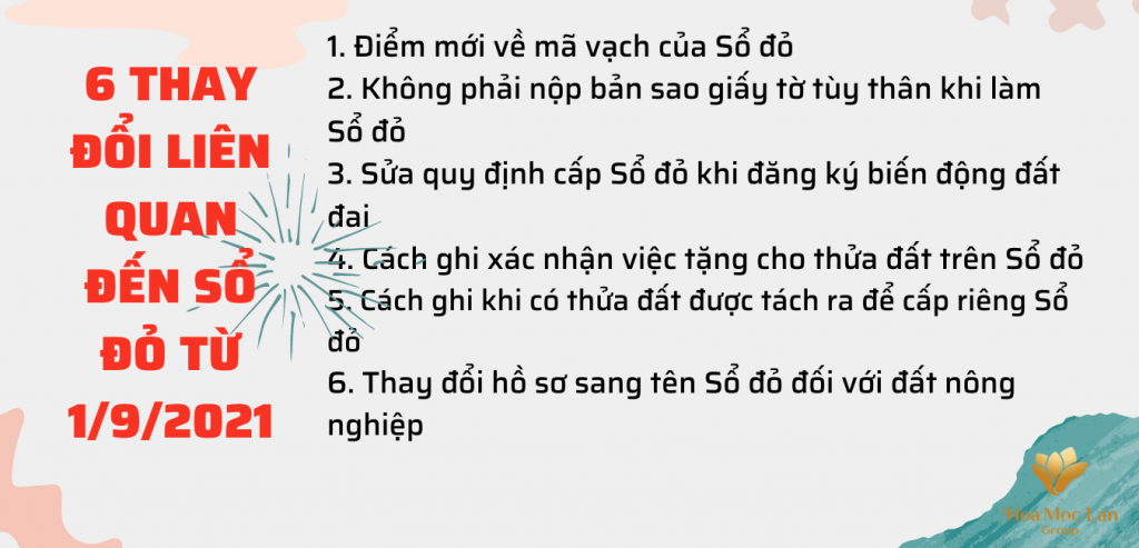 6 THAY ĐỔI LIÊN QUAN ĐẾN SỔ ĐỎ TỪ 1/9/2021