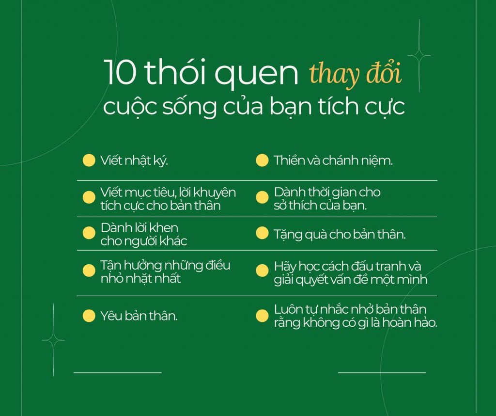 10 THÓI QUEN TUY ĐƠN GIẢN NHƯNG CÓ THỂ THAY ĐỔI CUỘC SỐNG CỦA BẠN MỘT CÁCH TÍCH CỰC